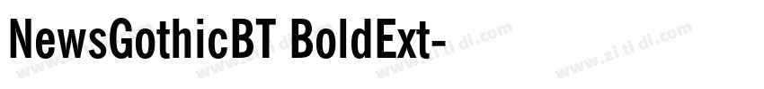 NewsGothicBT BoldExt字体转换